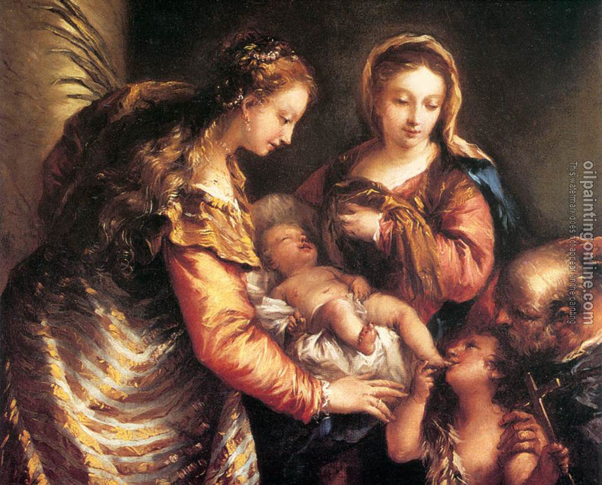 Giovanni Antonio Guardi - Holy Family with St John the Baptist and St Catherine